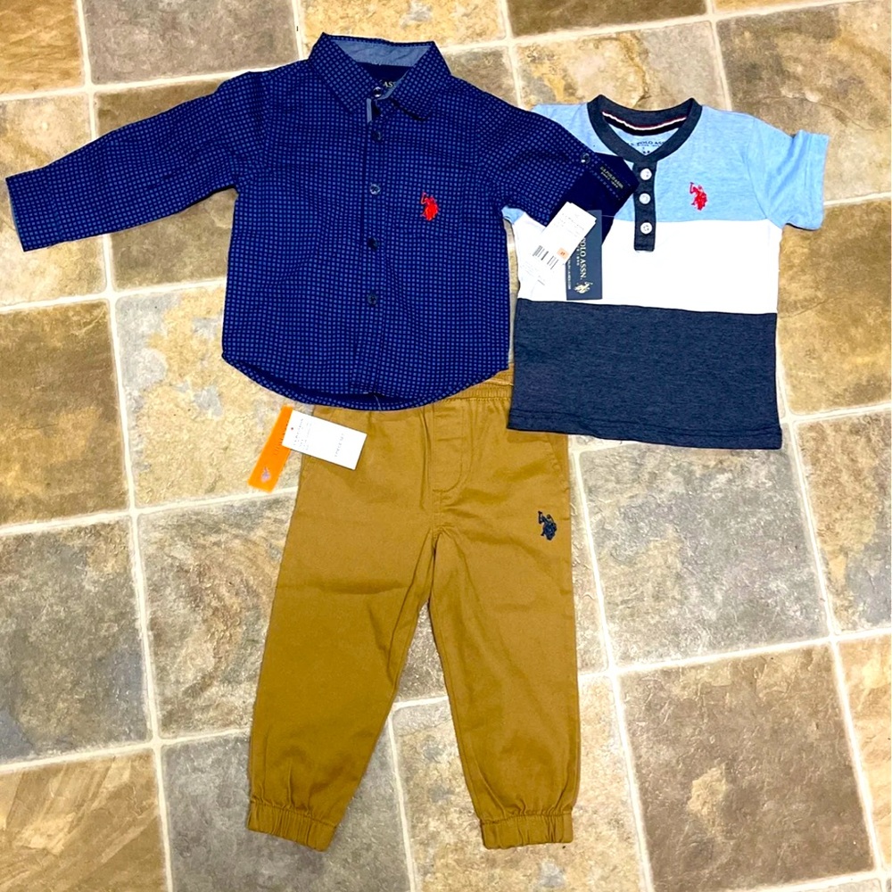 NWT 2T US Polo Assn. 3 piece set